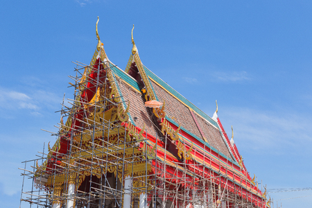Thai temple under construction.の写真素材