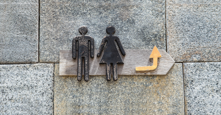 Signs in public toiletsの写真素材