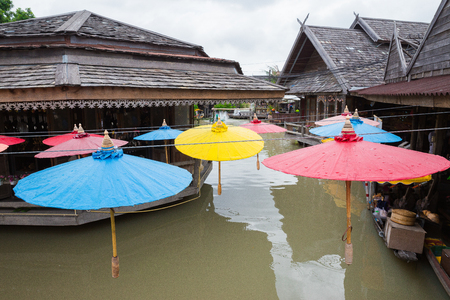 Colorful Paper Umbrellaの写真素材