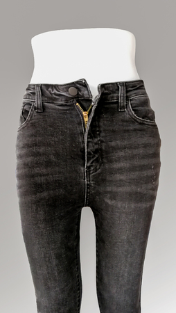 jeans cotton pants skinny Slim fit of legs standing longer body female lady woman girl raw fashion...