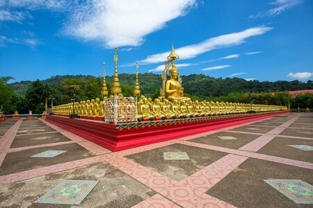Beautiful Golden Buddha Many statues at Wat Phra Si Rattana Mahathat also colloquially referred to as Wat Yai is a Buddhist temple (wat) It is a major tourist attraction Phitsanulok,Thailandの写真素材