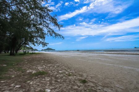 Sea wave foam on Karon beach Phuket Thailand. Exotic paradise of Thailand beach Asia. Peaceful ocean...