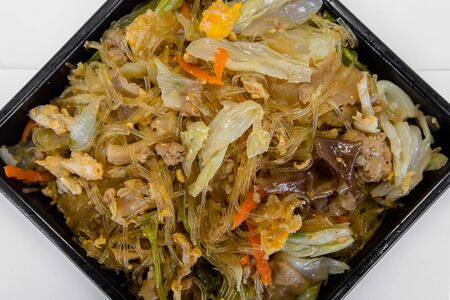 Fried vermicelli noodle or Pad Wun Senの写真素材