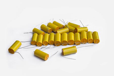 the IC radioelements. Close-up Photos isolated on whiteの写真素材