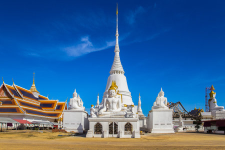 19,Dec,2020,lopburi thailand,The temple is under construction and has a beautiful white Buddha statue in the countryside of Thailand.のeditorial素材