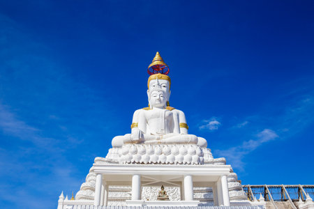 19,Dec,2020,lopburi thailand,The temple is under construction and has a beautiful white Buddha statue in the countryside of Thailand.のeditorial素材