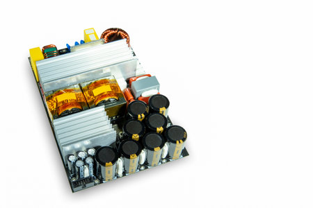 power supply circuit on the motherboard, mosfets, solid-state capacitors, chokes, field-effect...
