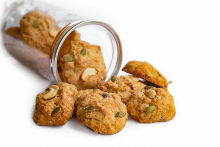 Cookies on white