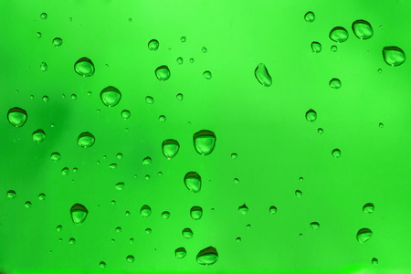 Green Abstract Water Drops Background