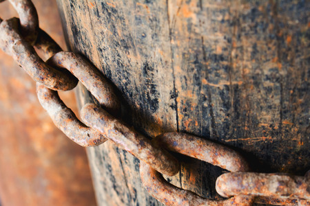 Old rusty chainの写真素材
