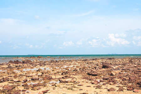 Rocks  sea and blue sky  Lipe islandの写真素材