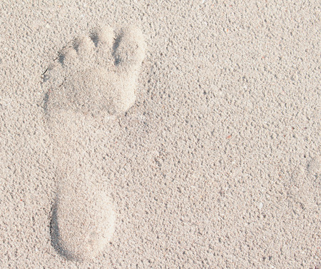 Footprint in the Sandの写真素材