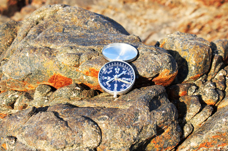 Compass on the beachの写真素材