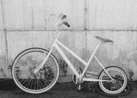 Black and white bicycles picture styleの写真素材