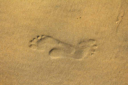 Footprint on sand