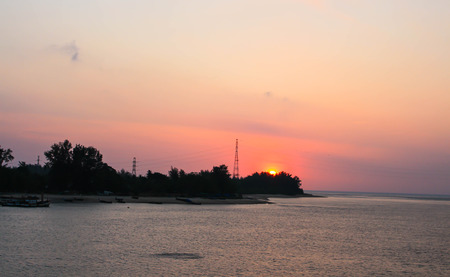 Sun set backgroundの写真素材