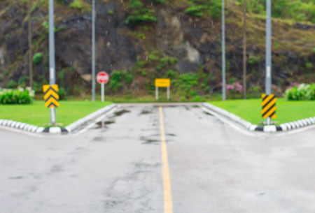 Along the road with motion blur.の写真素材