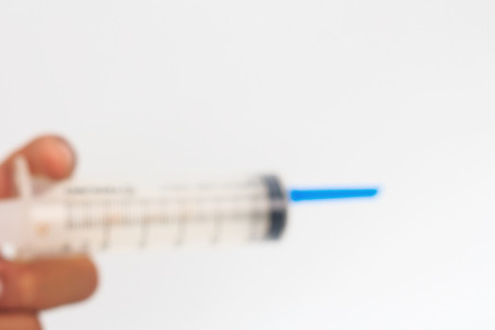 Blurred of medical syringe backgroundの写真素材