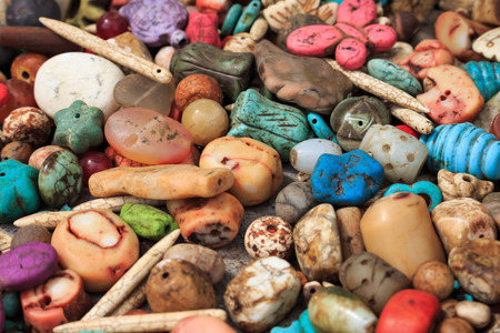 Ancient old beads collection.の写真素材