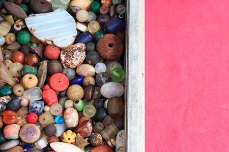 Ancient old beads collection.の写真素材