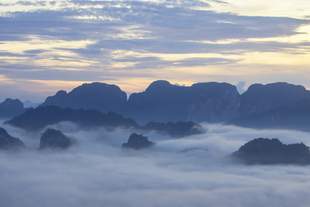 mountain in the mist