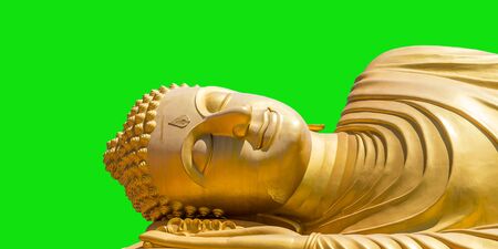 Buddha statue on greenの写真素材