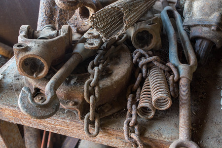 waste iron metals rustedの写真素材