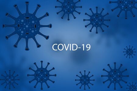 Covid-19 3D illustration background concept virus designの写真素材