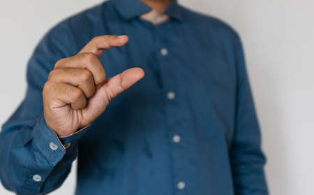 Customer hand  holding smart phone and five star with copy space. Best Excellent Services Rating for Satisfaction.Customer experience satisfaction concept.の写真素材