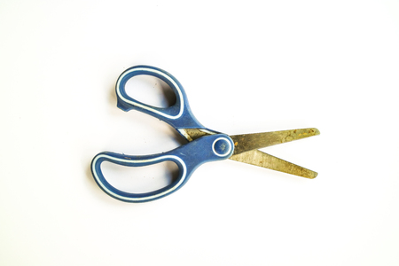 Scissors on a white background