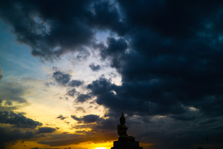 Sunset with beautiful skyの写真素材
