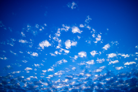 Blue sky and cloud backgroundの写真素材