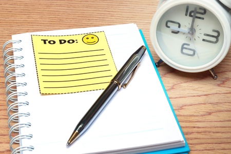 Making a list                      の写真素材