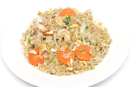 Fried rice with shrimp                     の写真素材