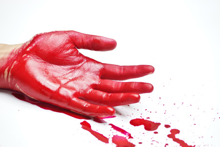 bloody handの写真素材