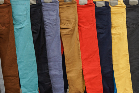 Jeans in different colorの写真素材