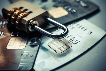 Credit card data encryption conceptの写真素材