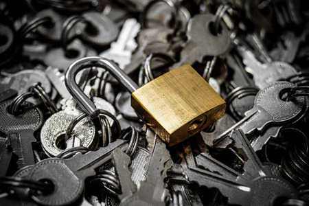 a bunch of keys and unlock security lock