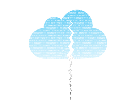 cloud system breach - cloud computing system broke down due to hackingの写真素材