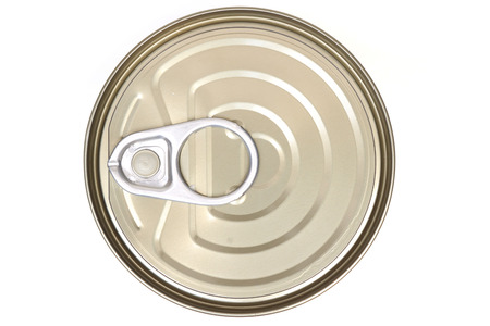 top view of a can food isolated