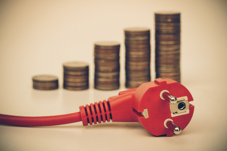 expensive electricity cost due to using too much energy consumption applianceの写真素材