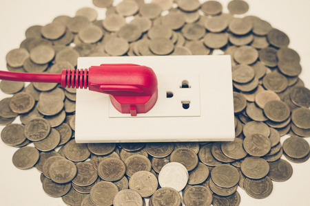 expensive electricity cost due to using too much energy consumption applianceの写真素材
