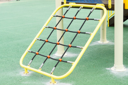 Rope for climbing in the playground for kids
