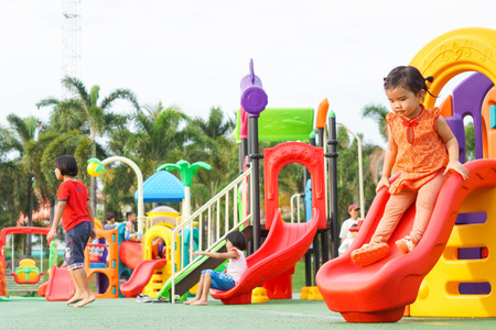 Colorful playground for kidsの写真素材