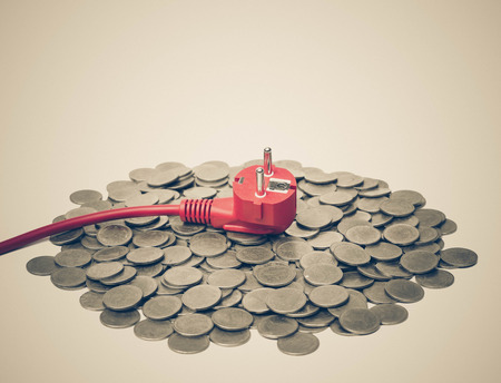 Expensive electricity cost due to using too much energy consumption applianceの写真素材