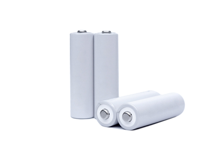 Rechargeable batteries isolated on white