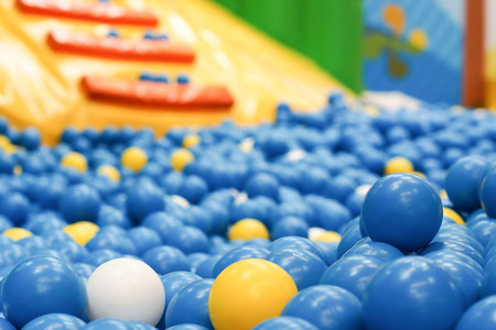 Ball pit for kidsの写真素材