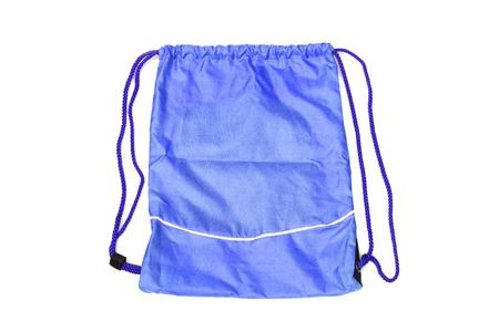 Purple drawstring bags for people with an active lifestyleの写真素材