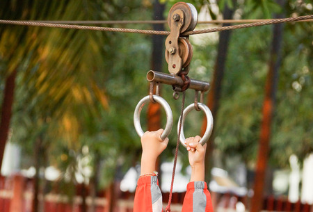 Equipment for jungle flight - Ziplinesの写真素材