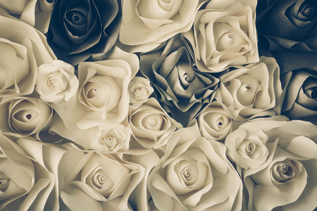 Background of rose flower made of paperの写真素材